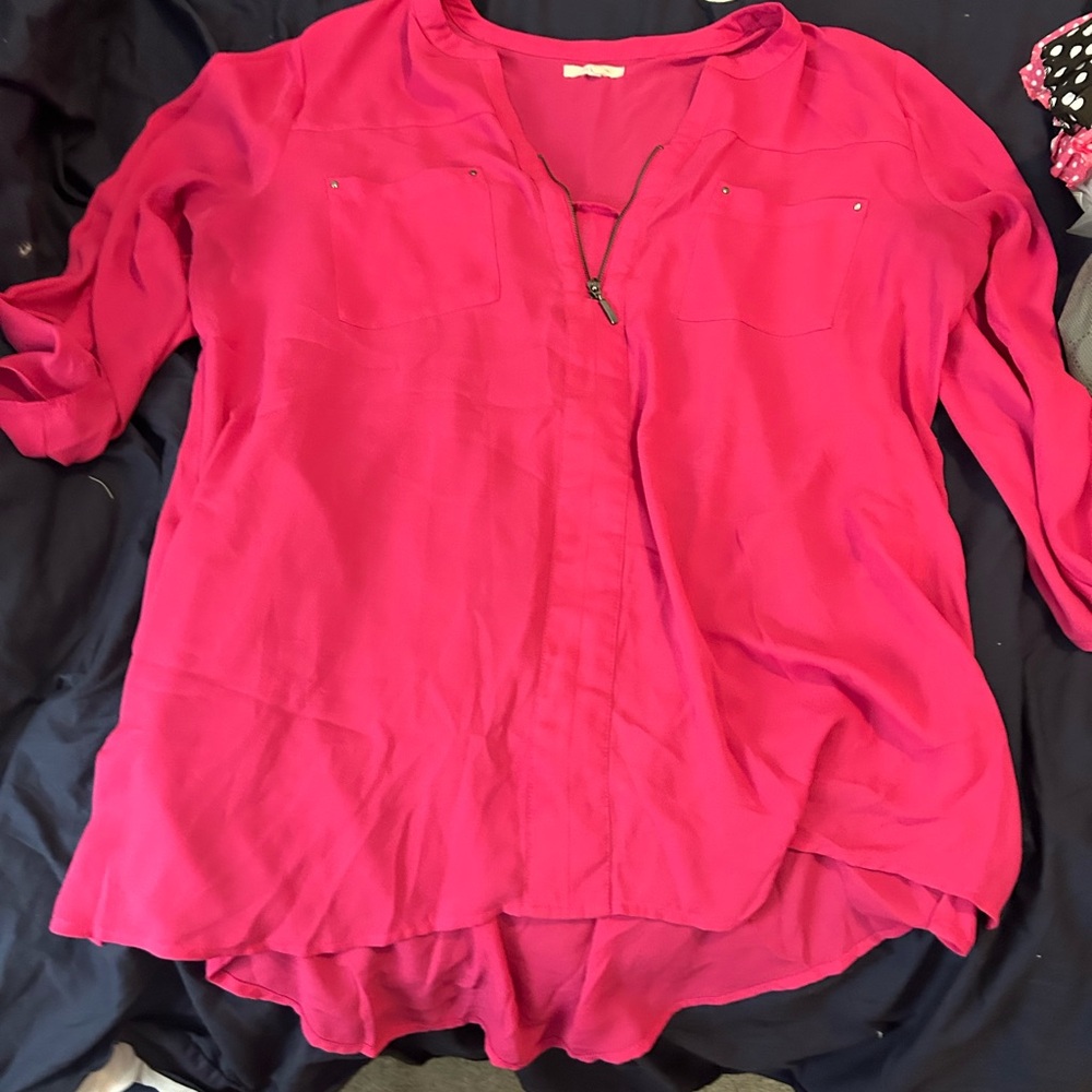 Vibrant Fuchsia Blouse